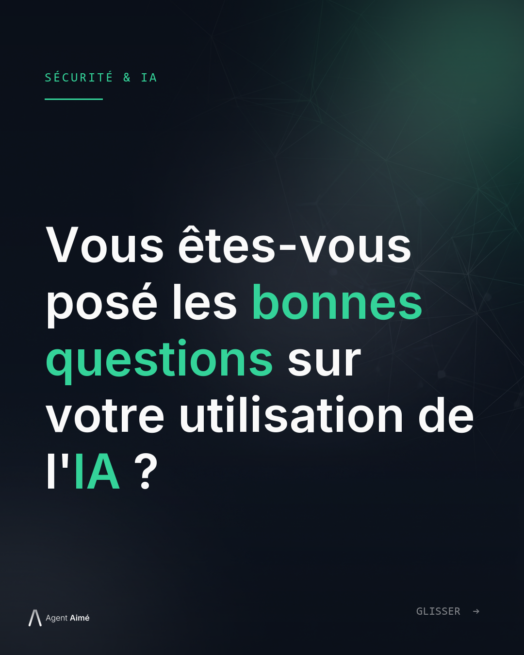 Sécurité des données et IA — 7 questions à poser, slide de couverture